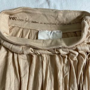 Peace love world maxi nude skirt